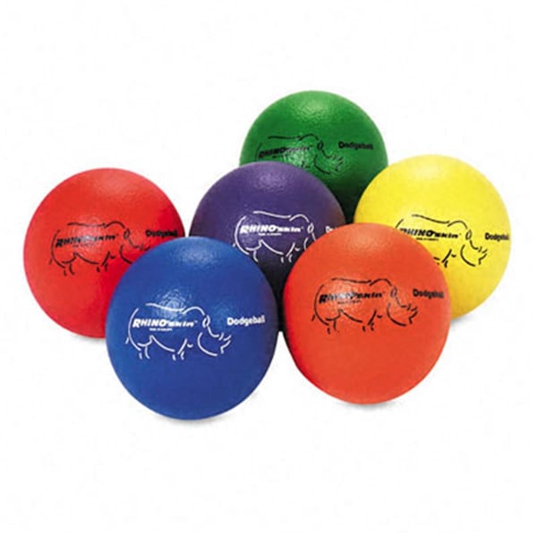 Champion Sports Champion Sport Dodge Ball Set Rhino Skin Assorted Colors Six Balls per Set CH32191 - main